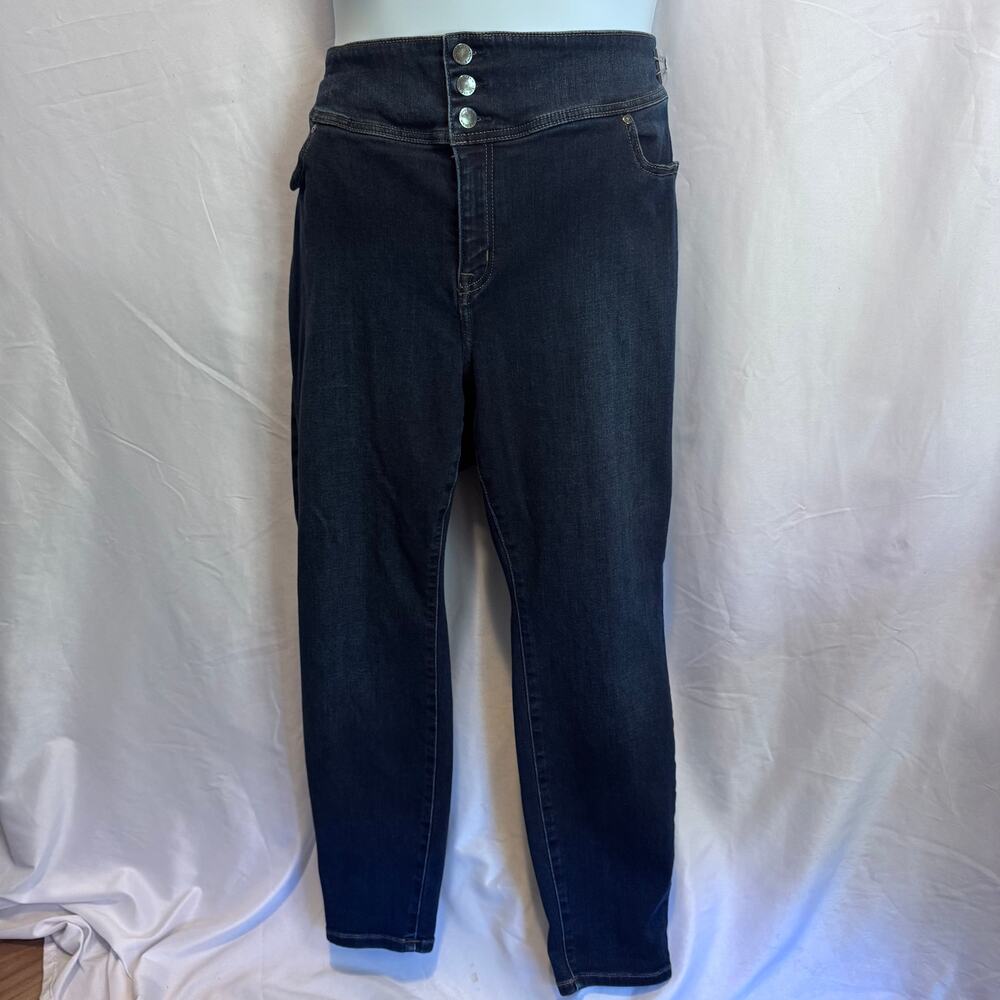 Lane Bryant High Rise Flex Magic Waistband Jeggings Women's Size 24 Dark Wash